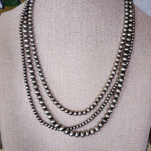 Dorinda Mariano Signed 3-Strand Navajo Pearls