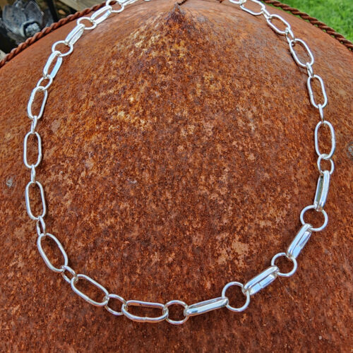 Handmade Sterling Silver Paperclip Chain