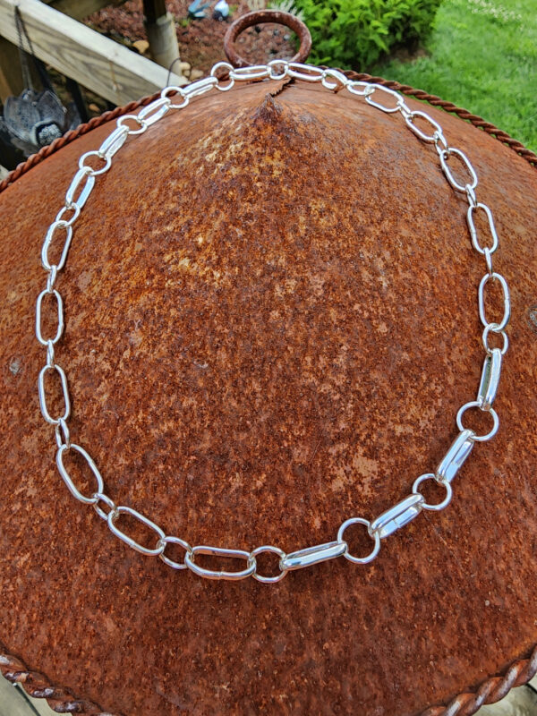 Handmade Sterling Silver Paperclip Chain