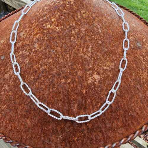 Handmade Sterling Silver Paperclip Chain