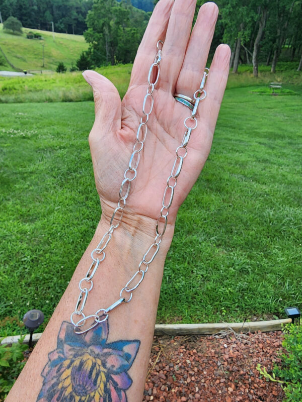 Handmade Sterling Silver Paperclip Chain