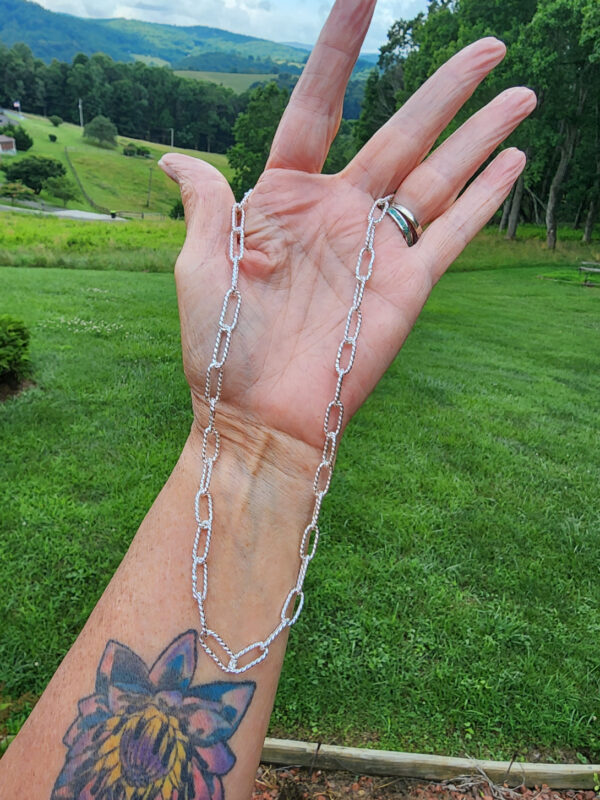 Handmade Sterling Silver Paperclip Chain