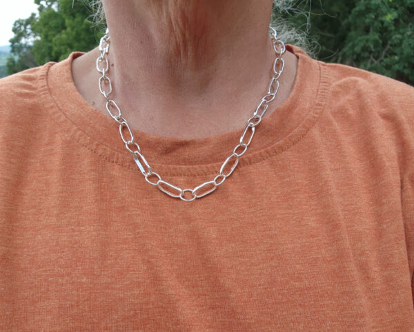 Handmade Sterling Silver Paperclip Chain
