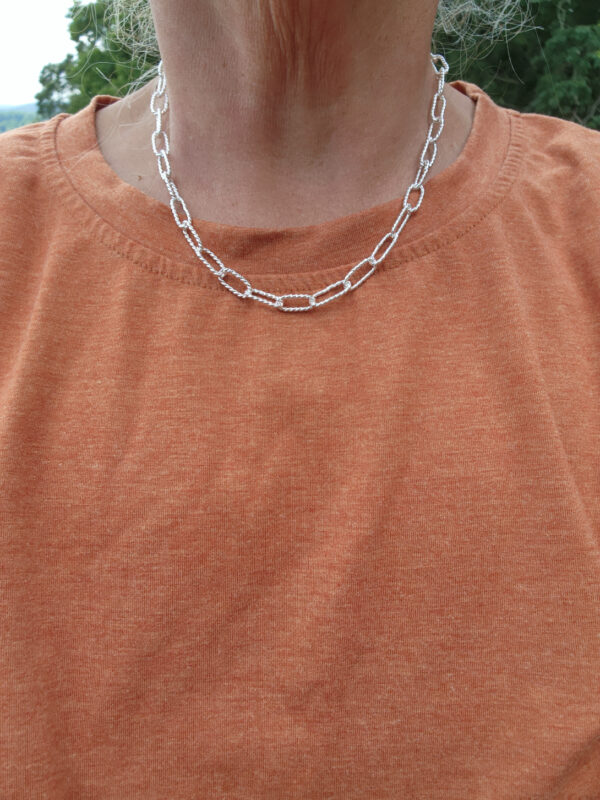 Handmade Sterling Silver Paperclip Chain