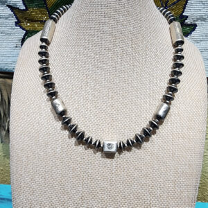 4mm Oxybead Lariat with Squash Blossom