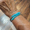 Sleeping Beauty and Sterling Silver Stretch Bracelet