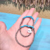 Sleeping Beauty and Sterling Silver Stretch Bracelet