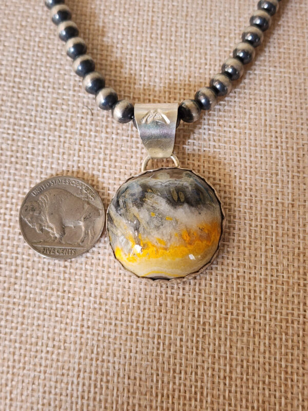 Bumblebee Jasper Handmade Pendant and Oxybeads