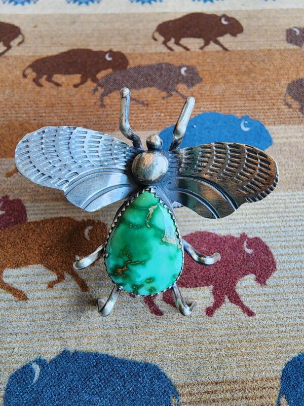 Tawney Willie Sonoran Gold Bug Ring, adjustable