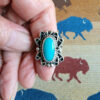 Paulina Armstrong Kingman Turquoise Ring, size 6.5