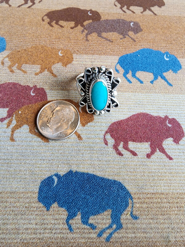 Paulina Armstrong Kingman Turquoise Ring, size 6.5