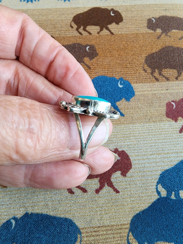 Paulina Armstrong Kingman Turquoise Ring, size 6.5