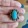 Paulina Armstrong Kingman Turquoise Ring, size 6.5