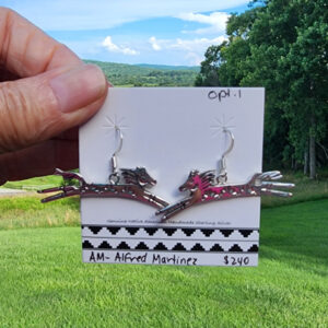 Alfred Martinez Spirit Horse Earrings, sterling silver