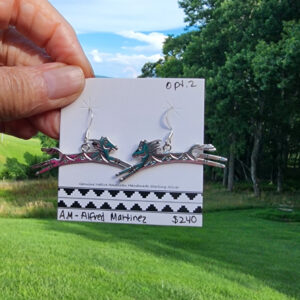Alfred Martinez Spirit Horse Earrings, sterling silver Opt. 2