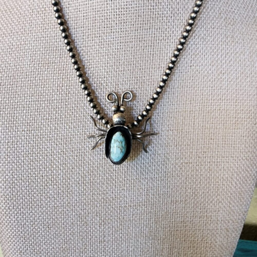 Lucille Platero Beetle Pin, wear as a pendant