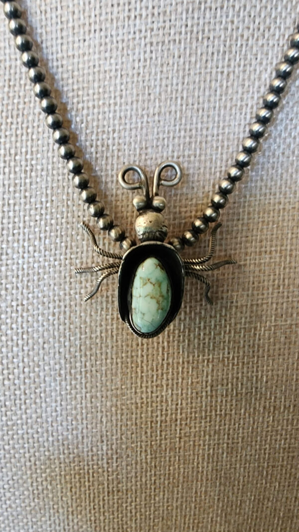 Lucille Platero Beetle Pin, wear as a pendant