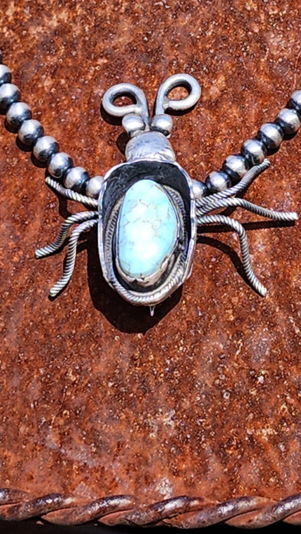 Lucille Platero Beetle Pin, wear as a pendant