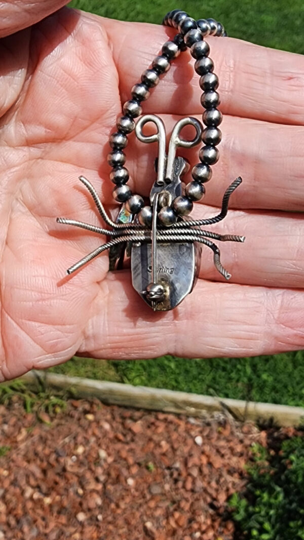 Lucille Platero Beetle Pin, wear as a pendant