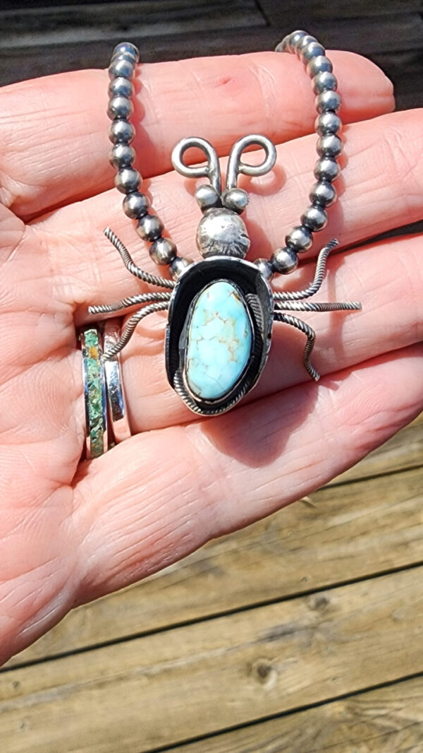 Lucille Platero Beetle Pin, wear as a pendant