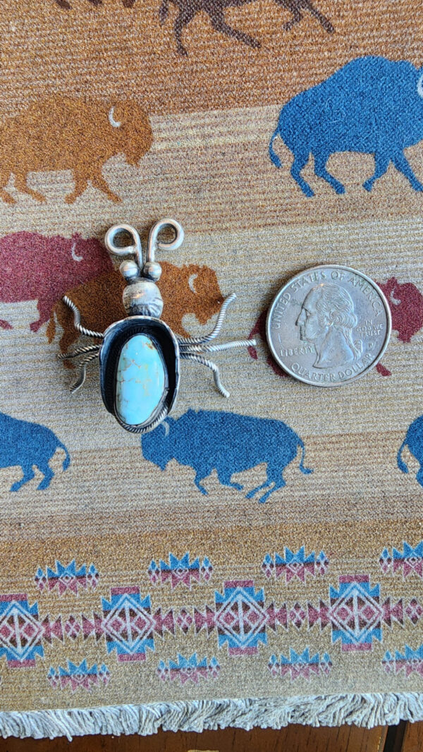 Lucille Platero Beetle Pin, wear as a pendant