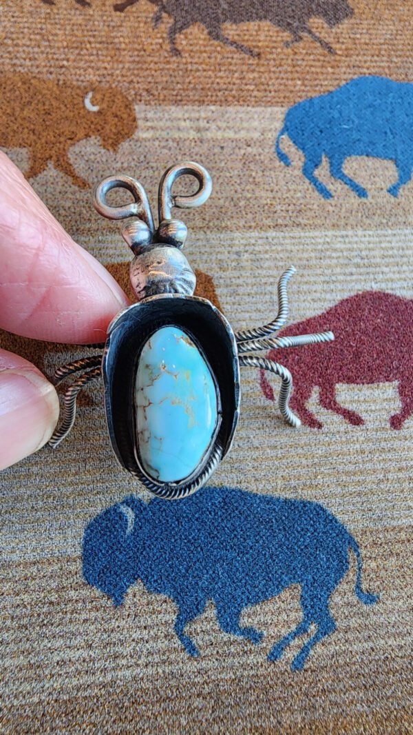 Lucille Platero Beetle Pin, wear as a pendant