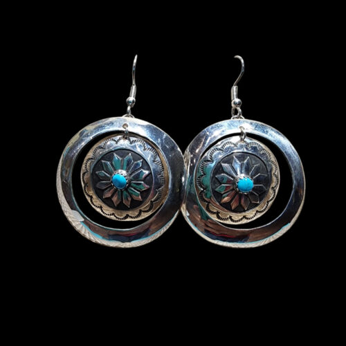 Carla Y. Stalker Earrings with Kingman Turquoise