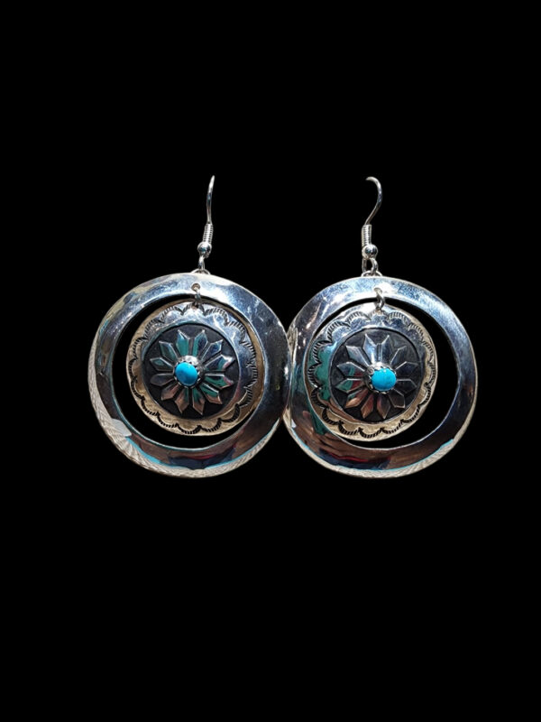 Carla Y. Stalker Earrings with Kingman Turquoise