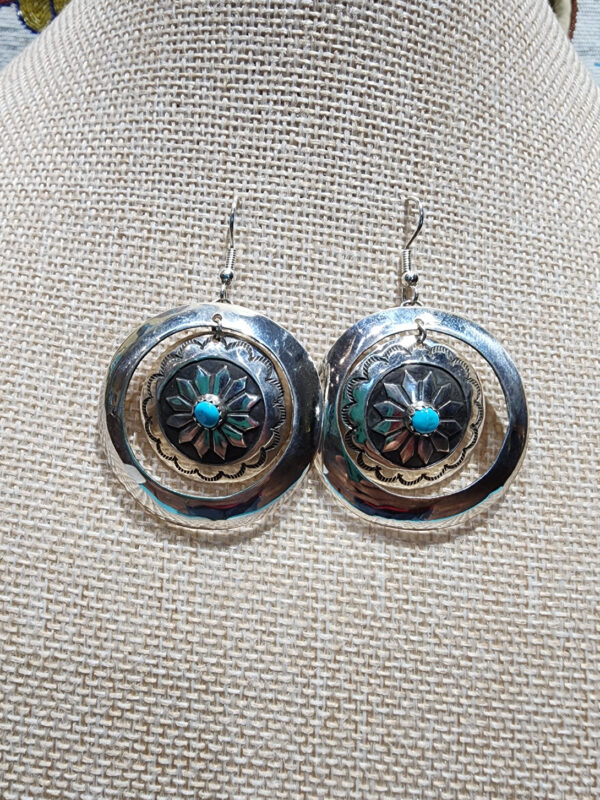 Carla Y. Stalker Earrings with Kingman Turquoise