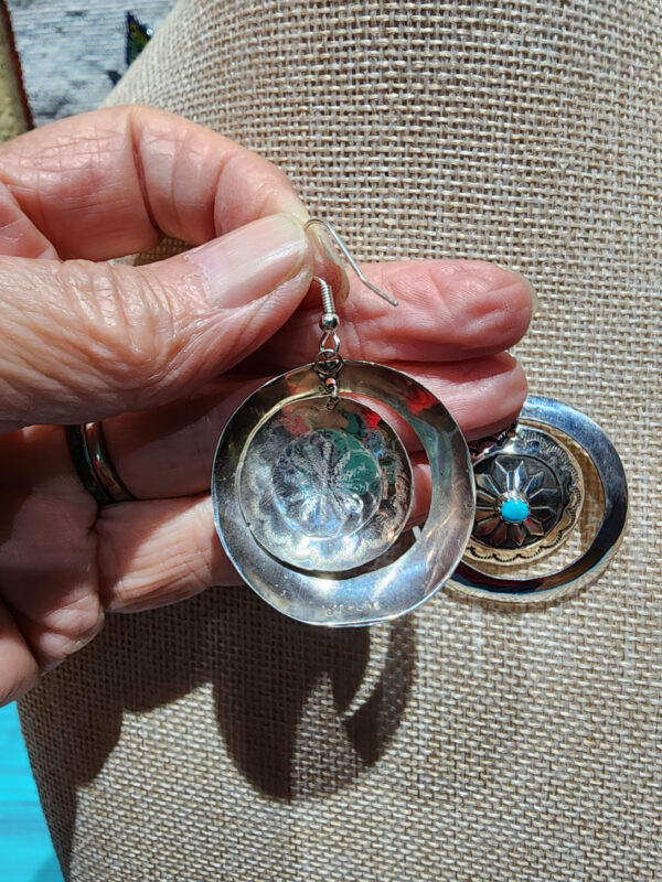 Carla Y. Stalker Earrings with Kingman Turquoise