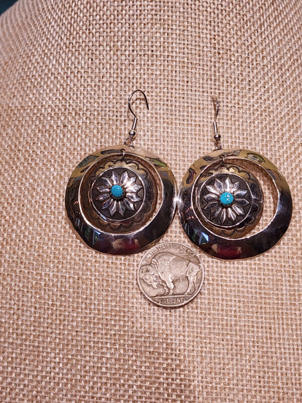 Carla Y. Stalker Earrings with Kingman Turquoise