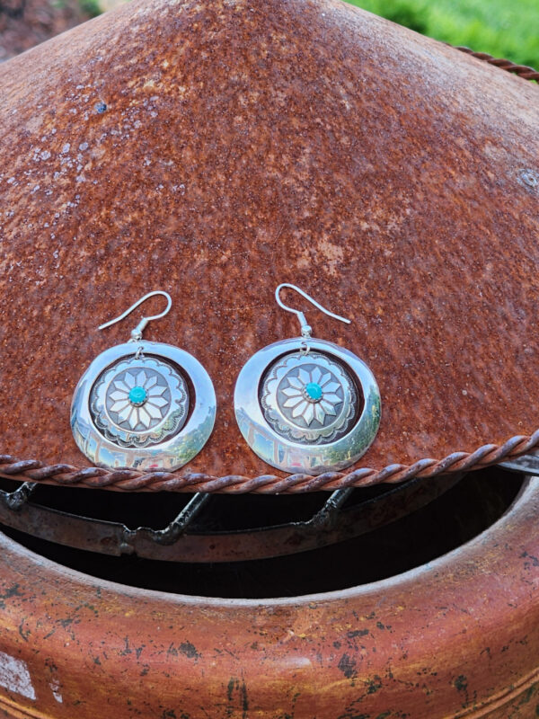 Carla Y. Stalker Earrings with Kingman Turquoise