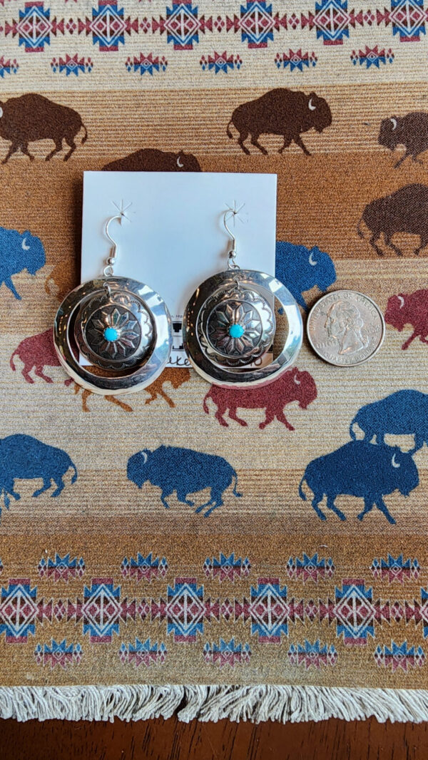 Carla Y. Stalker Earrings with Kingman Turquoise