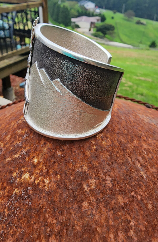 Kelsey Jimmie Tufa Cast Deer Kachina Cuff