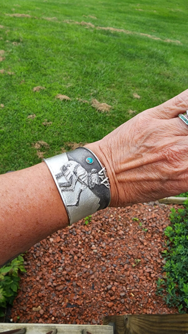 Kelsey Jimmie Tufa Cast Deer Kachina Cuff