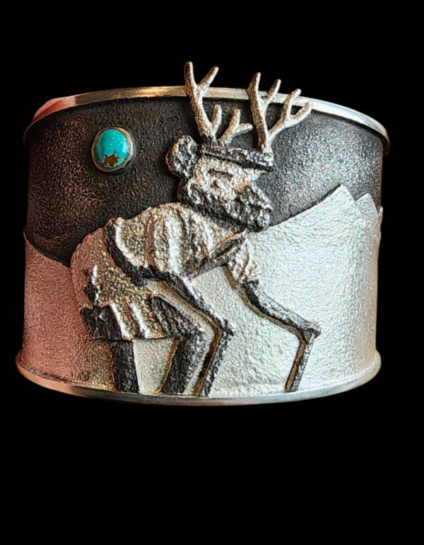 Kelsey Jimmie Tufa Cast Deer Kachina Cuff