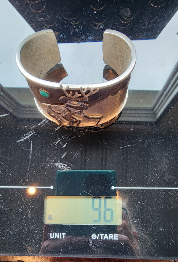 Kelsey Jimmie Tufa Cast Deer Kachina Cuff