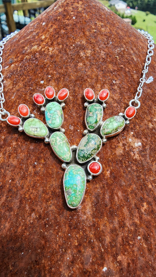 Lee Brown Sonoran Cactus with Coral Flowers