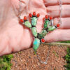 Lee Brown Sonoran Cactus with Coral Flowers
