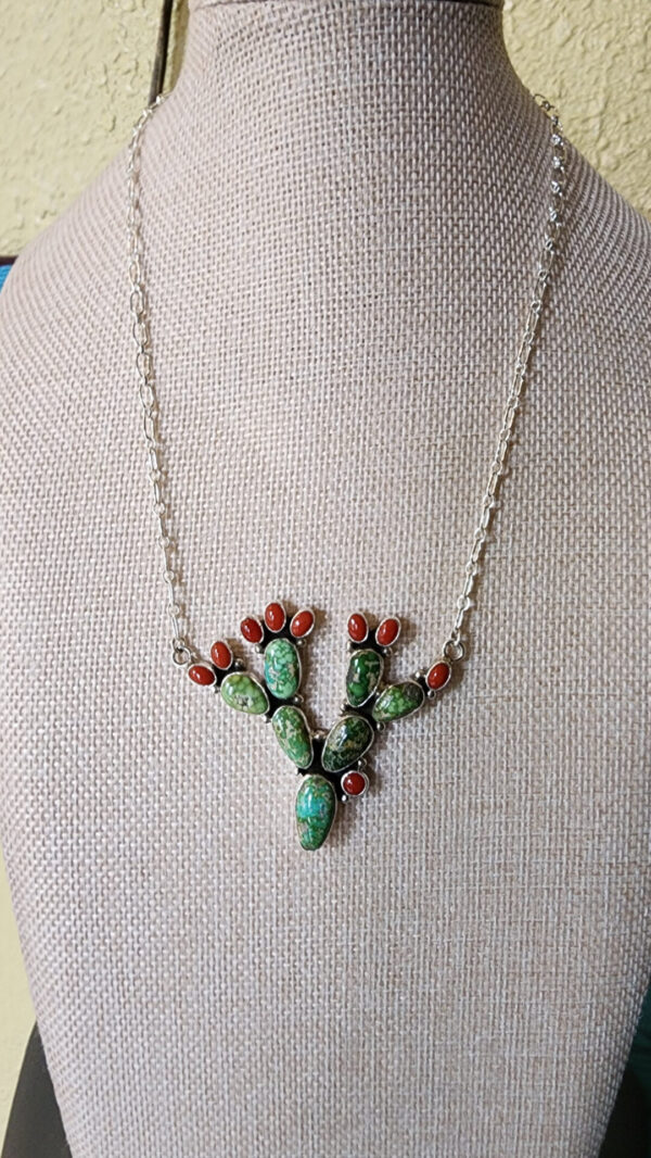 Lee Brown Sonoran Cactus with Coral Flowers