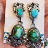 Sonoran Gold Post Dangle Earrings, marked Draper