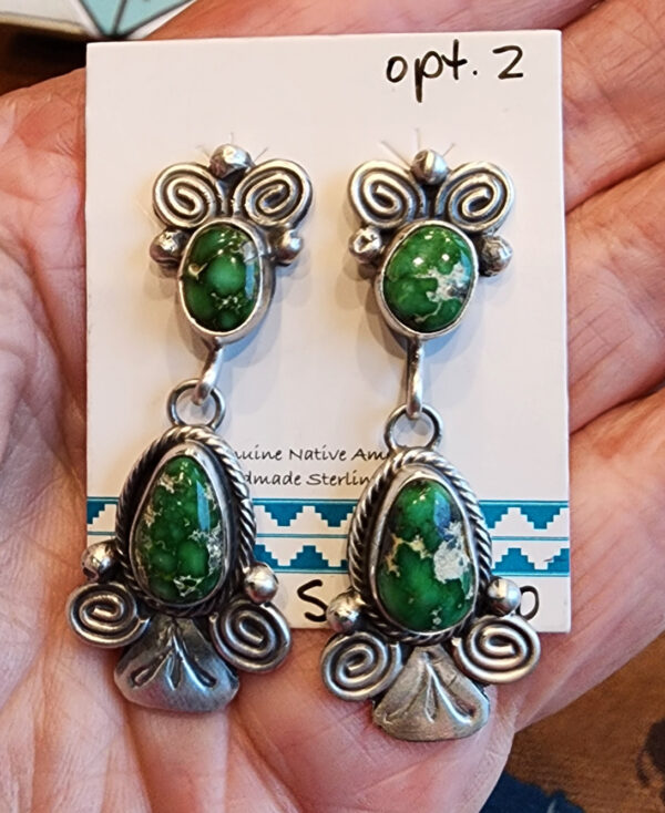 Sonoran Gold Post Dangle Earrings, marked Draper
