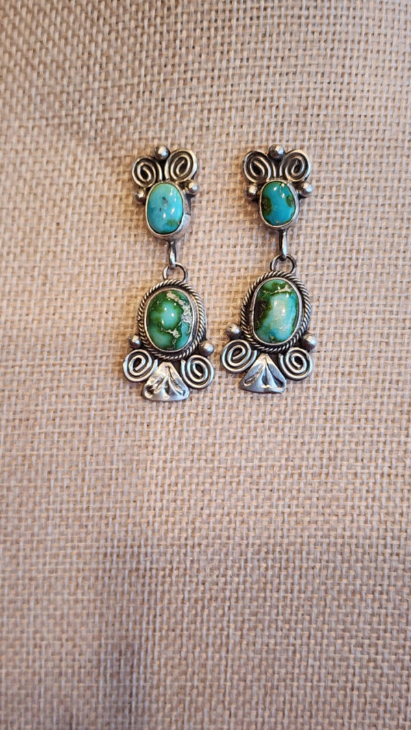 Sonoran Gold Post Dangle Earrings, marked Draper