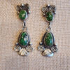 Sonoran Gold Post Dangle Earrings, marked Draper