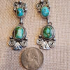 Sonoran Gold Post Dangle Earrings, marked Draper