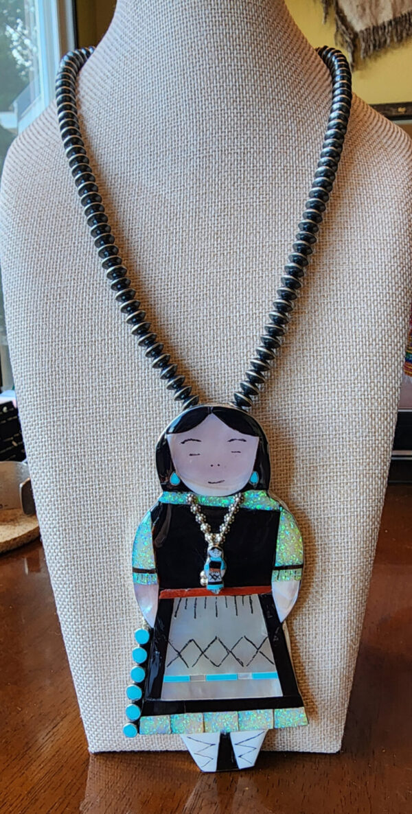 Joyce Waseta, Zuni, Inlay Pendant