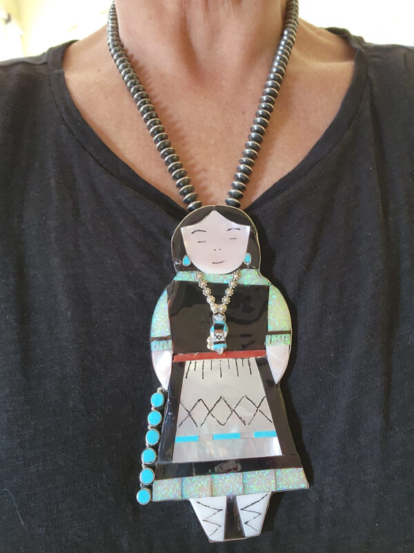 Joyce Waseta, Zuni, Inlay Pendant