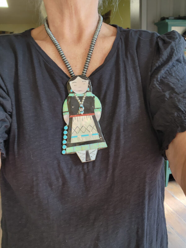 Joyce Waseta, Zuni, Inlay Pendant