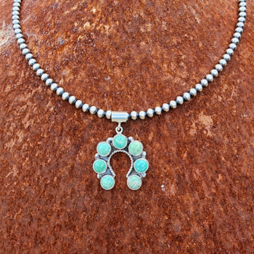 ML Perry Campitos Naja Pendant and Sterling Silver Bead Strand