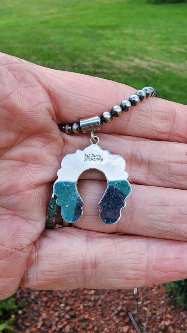 ML Perry Campitos Naja Pendant and Sterling Silver Bead Strand